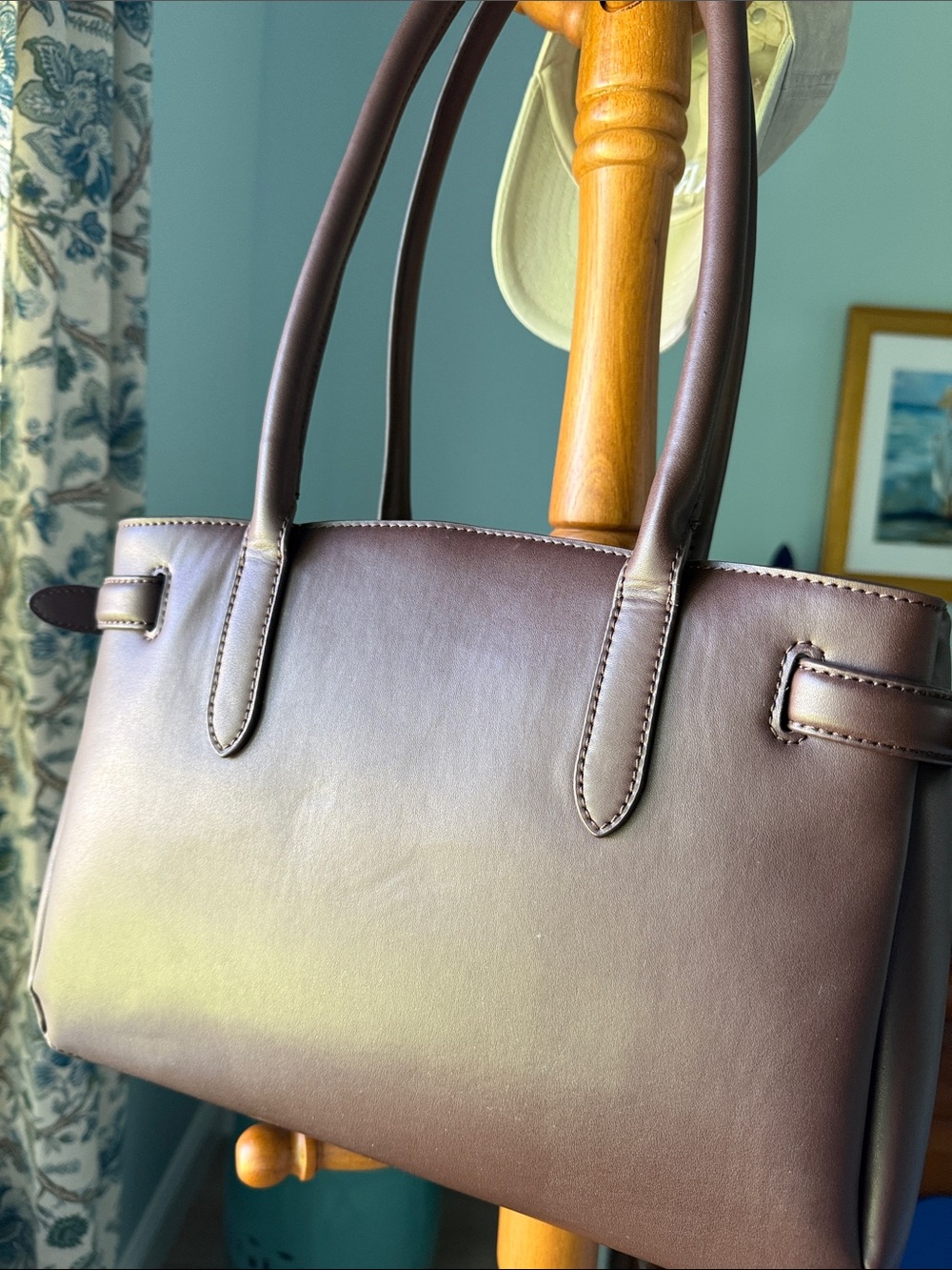 Ann Taylor Factory Brown Leather Shoulder Bag